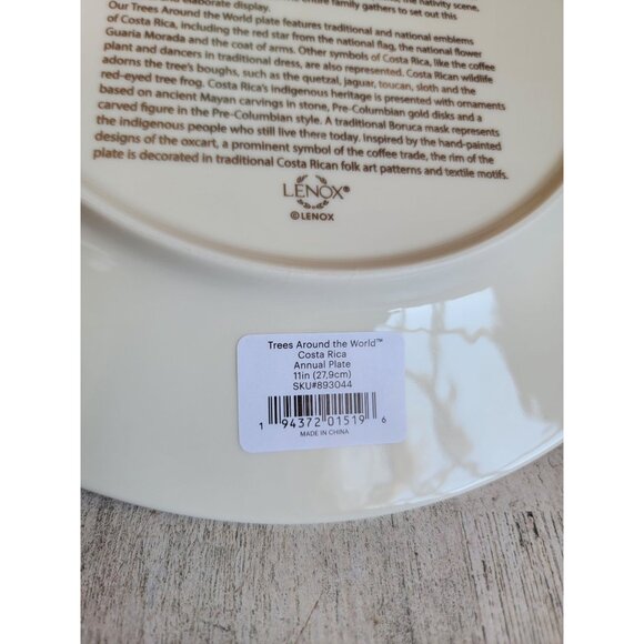 Lenox NEW Costa Rica annual plate trees around the world Xmas decor - Picture 8 of 8